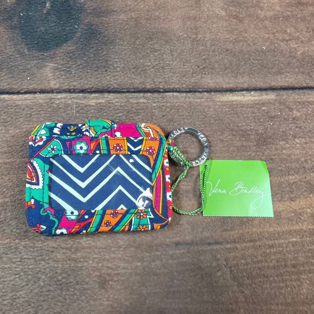 Vera Bradley In a Snap Card Case Womens OS Venetian Paisley New ID Key Ring